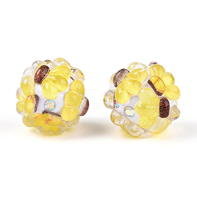 Fruit Round Resin Beads RESI-T059-03A-1
