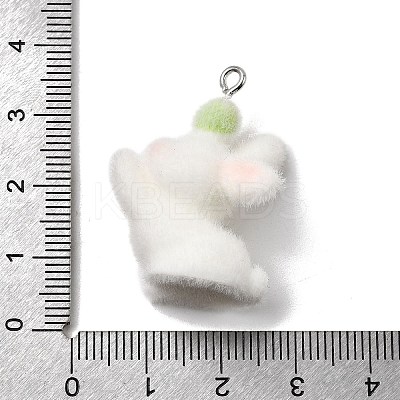 Easter Opaque Resin Pendants RESI-F062-03B-1