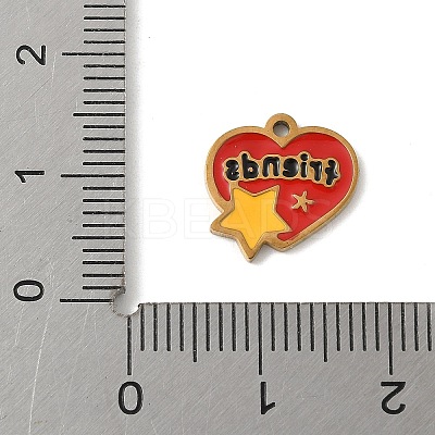 304 Stainless Steel Enamel Charms STAS-P388-19G-G-1