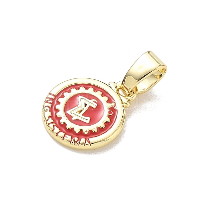 Brass Enamel Pendants KK-CBA3F25-01B-G-1