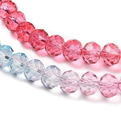 Transparent Painted Glass Beads Strands X1-DGLA-A034-T8mm-A11-1