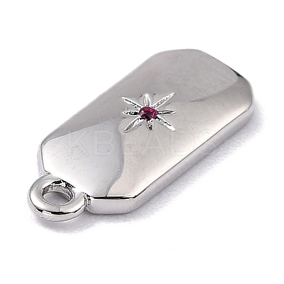 Brass Micro Pave Cubic Zirconia Charms ZIRC-I054-12P-08-1