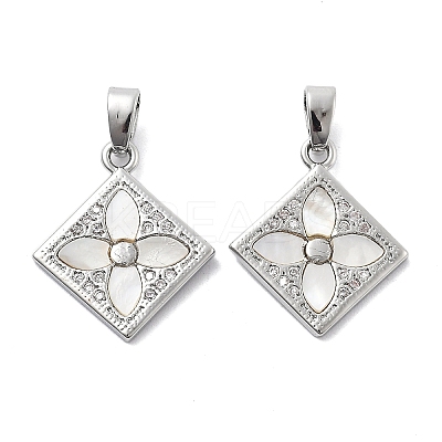 Brass Micro Pave Cubic Zirconia Pendants KK-L222-016P-1