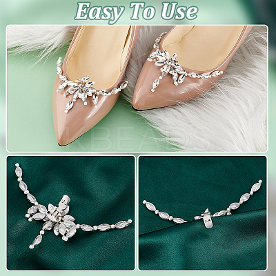 1 Pair Flower Crystal Rhinestone Wedding Shoe Decorations FIND-GA0003-62-1
