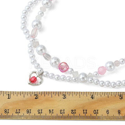 Alloy Heart Pendant Necklace NJEW-FZ00004-11-1