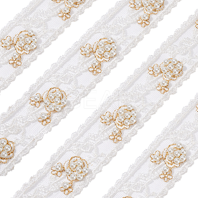 Flower Pattern Lace Embroidery Organza Trimming OCOR-FG0001-30-1