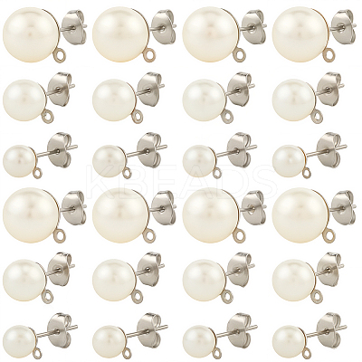304 Stainless Steel Stud Earring Findings EJEW-SP0001-17E-1