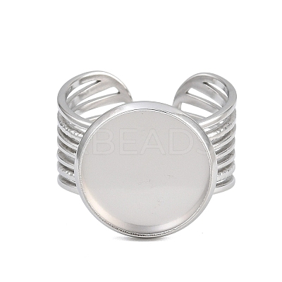 304 Stainless Steel Cuff Ring Components SA-CBA82C8-03D-P-1