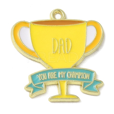 Father's Day Alloy Enamel Pendants ENAM-U0001-01B-1