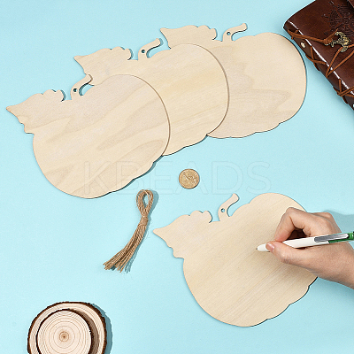 Thanksgiving Day Theme Unfinished Wood Pendant Decorations HJEW-WH20003-47D-1