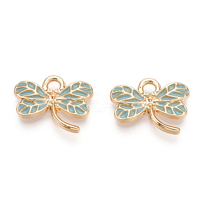 Light Gold Plated Alloy Pendants ENAM-T009-69B-RS-1