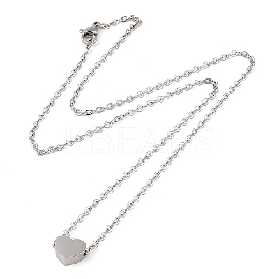 Non-Tarnish 304 Stainless Steel Pendant Necklaces NJEW-P001-10P-01-1