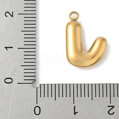 304 Stainless Steel Initial Pendants STAS-S186-12J-G-1