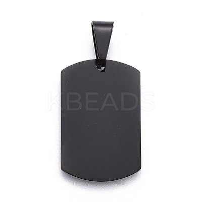 201 Stainless Steel Stamping Blank Tag Pendants STAS-O044-01-B122-1
