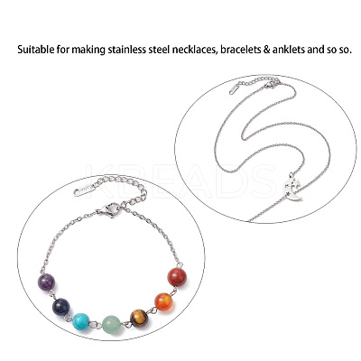 304 Stainless Steel Ends with Chains FIND-JF00169-1