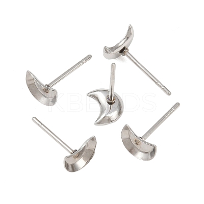 Tarnish Resistant Earring Cabochon Settings 304 Stainless Steel Ear Studs Blank Settings STAS-Q170-08-1
