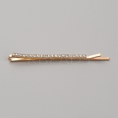 Zinc Alloy Rhinestone Hair Bobby Pins PHAR-WH0018-02B-KCG-1