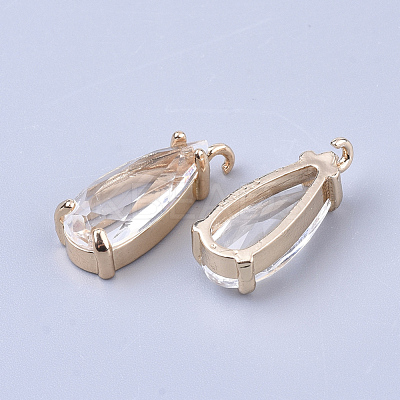 Transparent Glass Pendants GLAA-T007-22F-1