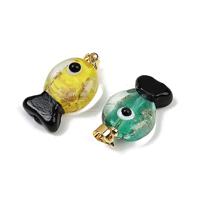 Handmade Lampwork Pendants X1-LAMP-A007-01G-04-1
