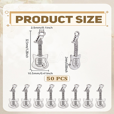 50Pcs Tibetan Style Alloy Pendants FIND-LP0004-25-1