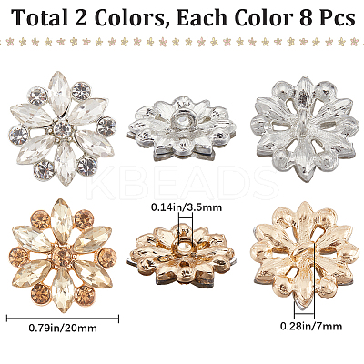12Pcs 2 Colors Alloy Shank Button BUTT-GF0003-59-1