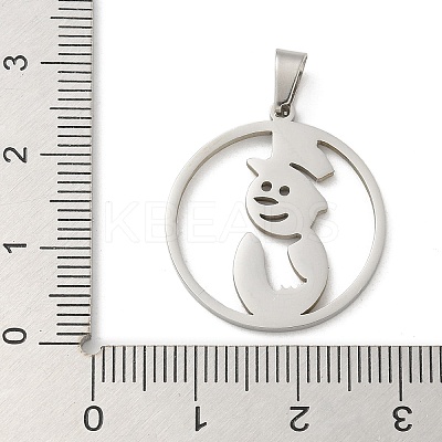 Christmas Theme 304 Stainless Steel Pendants STAS-Q005-01P-01-1