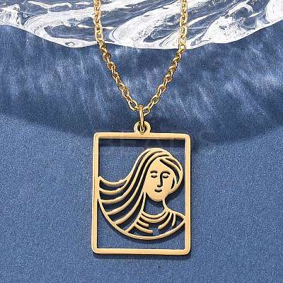 304 Stainless Steel Necklace LS-NJEW-D330-01G-06-1