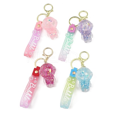 Luminous Spaceman Acrylic Pendant Keychain KEYC-D019-02G-1