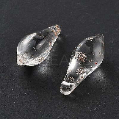 Handmade Gold Sand Lampwork Beads LAMP-M024-01H-1