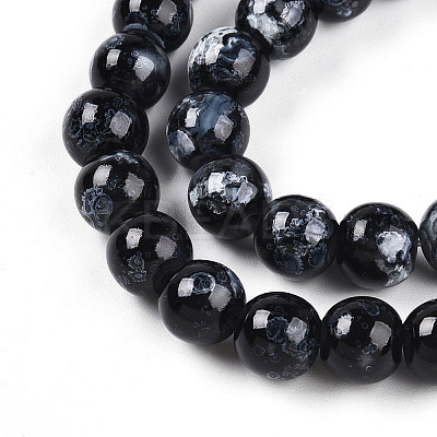 Baking Paint Glass Beads Strands DGLA-N003-8mm-A10-1