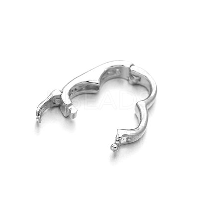 Rack Plating Brass Micro Pave Cubic Zirconia Twister Clasps ZIRC-I012-16P-RS-1
