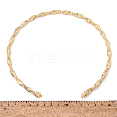 6.5mm Twist Iron Chain Necklaces NJEW-G163-01KCG-1