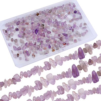 4 Strands Natural Lavender Amethyst Chip Beads Strands G-SC0002-65-1