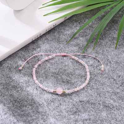 Adjustable Nylon Thread Braided Bead Bracelets BJEW-JB05658-01-1
