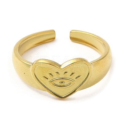 304 Stainless Steel Open Cuff Rings RJEW-K245-65G-1