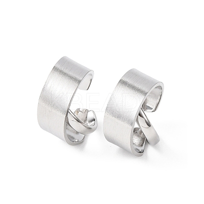 304 Stainless Steel C-Shaped Cuff Earrings EJEW-K268-85P-1