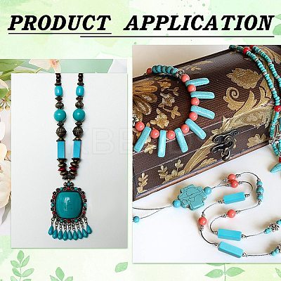 120Pcs Synthetic Turquoise Beads Strands G-AR0006-17B-1
