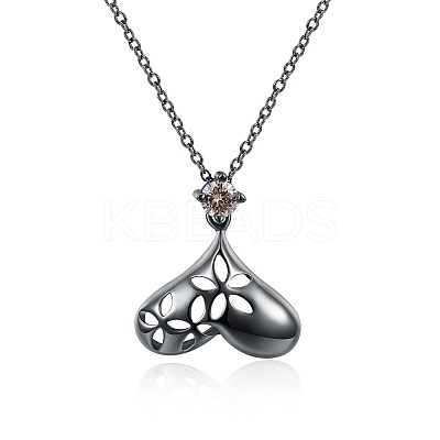 Fashion Brass Pendant Necklaces NJEW-BB34107-1