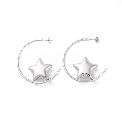 Non-Tarnish 304 Stainless Steel Stud Earrings EJEW-M249-03P-1
