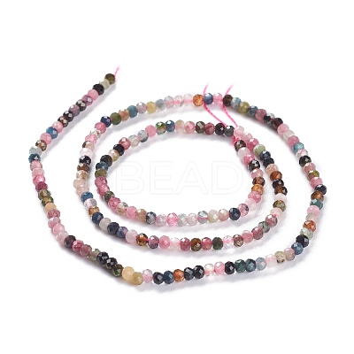 Natural Multicolor Tourmaline Beads Strands G-A026-C07-1