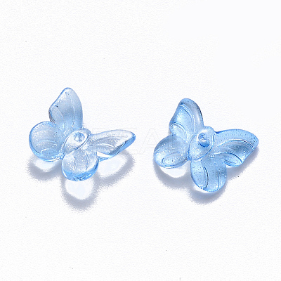 Transparent Spray Painted Glass Charms LS-X-GLAA-T016-21A-1