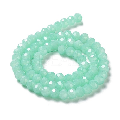 Baking Paint Imitation Jade Glass Bead Strands LS-DGLA-A034-J8MM-A22-1