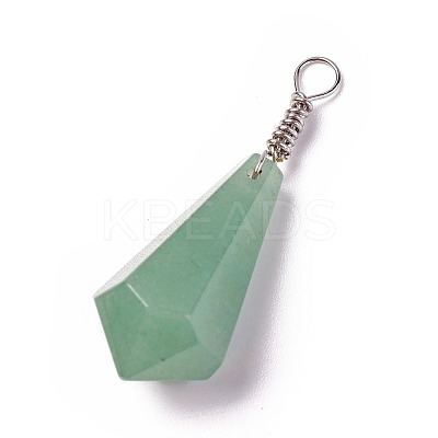 Natural Green Aventurine Pendants G-I220-E01-1