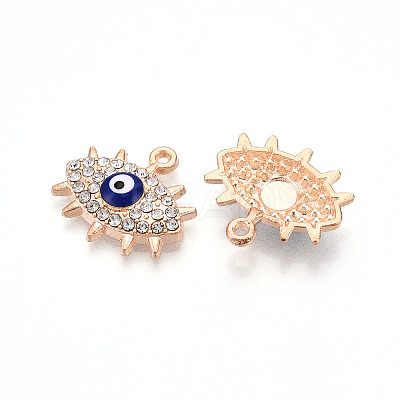 Alloy Rhinestone Enamel Pendants PALLOY-T092-03-1