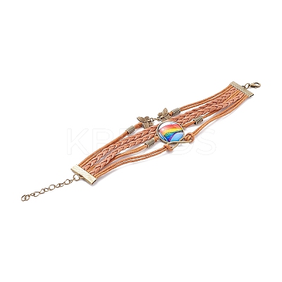 Rainbow Pride Bracelet LS-BJEW-F426-01C-1