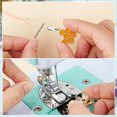 20Pcs 10 Style 304 Stainless Steel Threaders DIY-AB00046-1