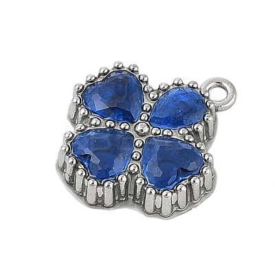 304 Stainless Steel Rhinestone Pendants STAS-E547-06B-P-1