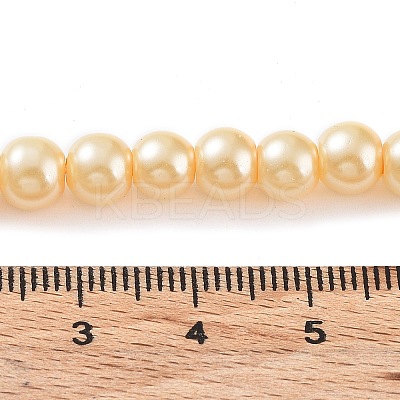 Baking Paint Pearlized Glass Pearl Round Bead Strands X-HY-Q003-6mm-61-1