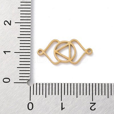 304 Stainless Steel Hollow Chakra Links STAS-S149-05F-1