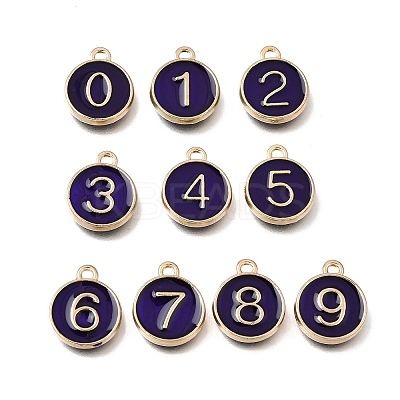 Alloy Enamel Charms ENAM-T010-07I-1
